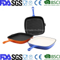 Nonstick Enamel Porcelain Cast Iron Grill Pan China Manufacturer